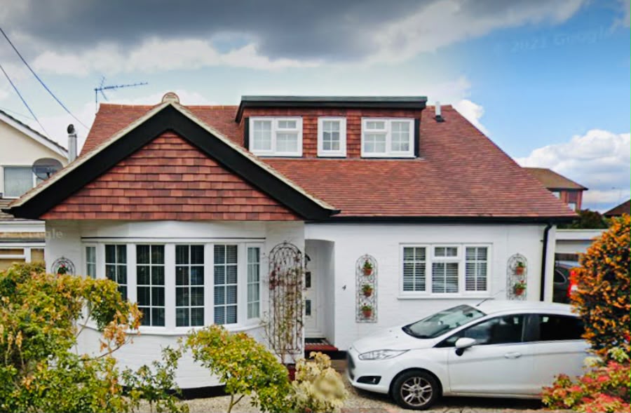 Chippenham home before re-roof — worn old covering