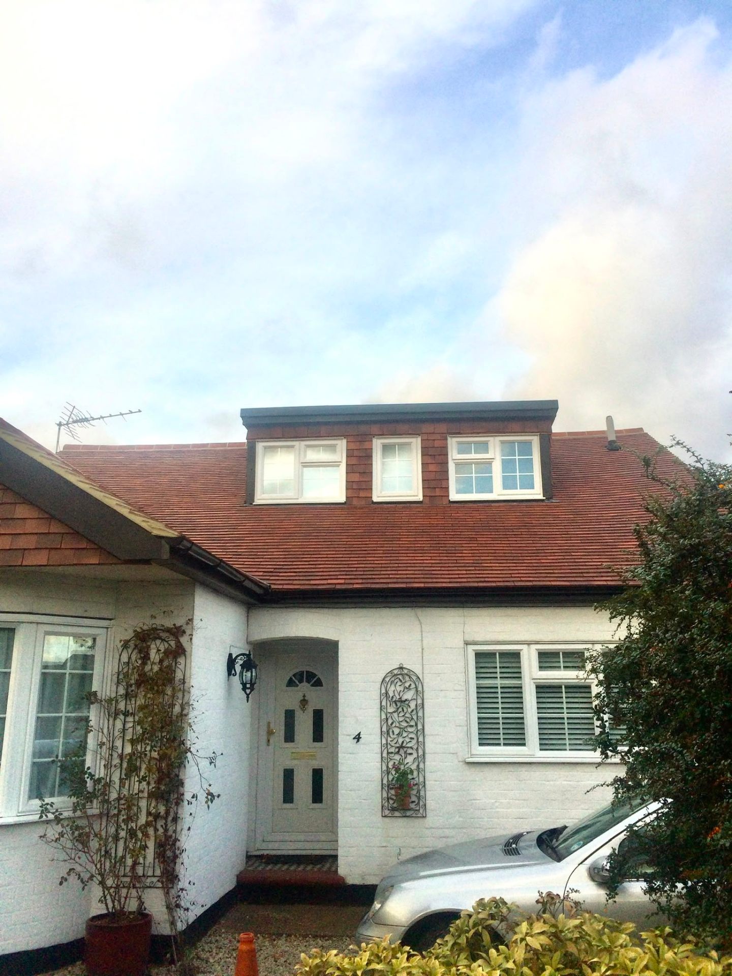 Completed re-roof after new membrane, battens and tiles