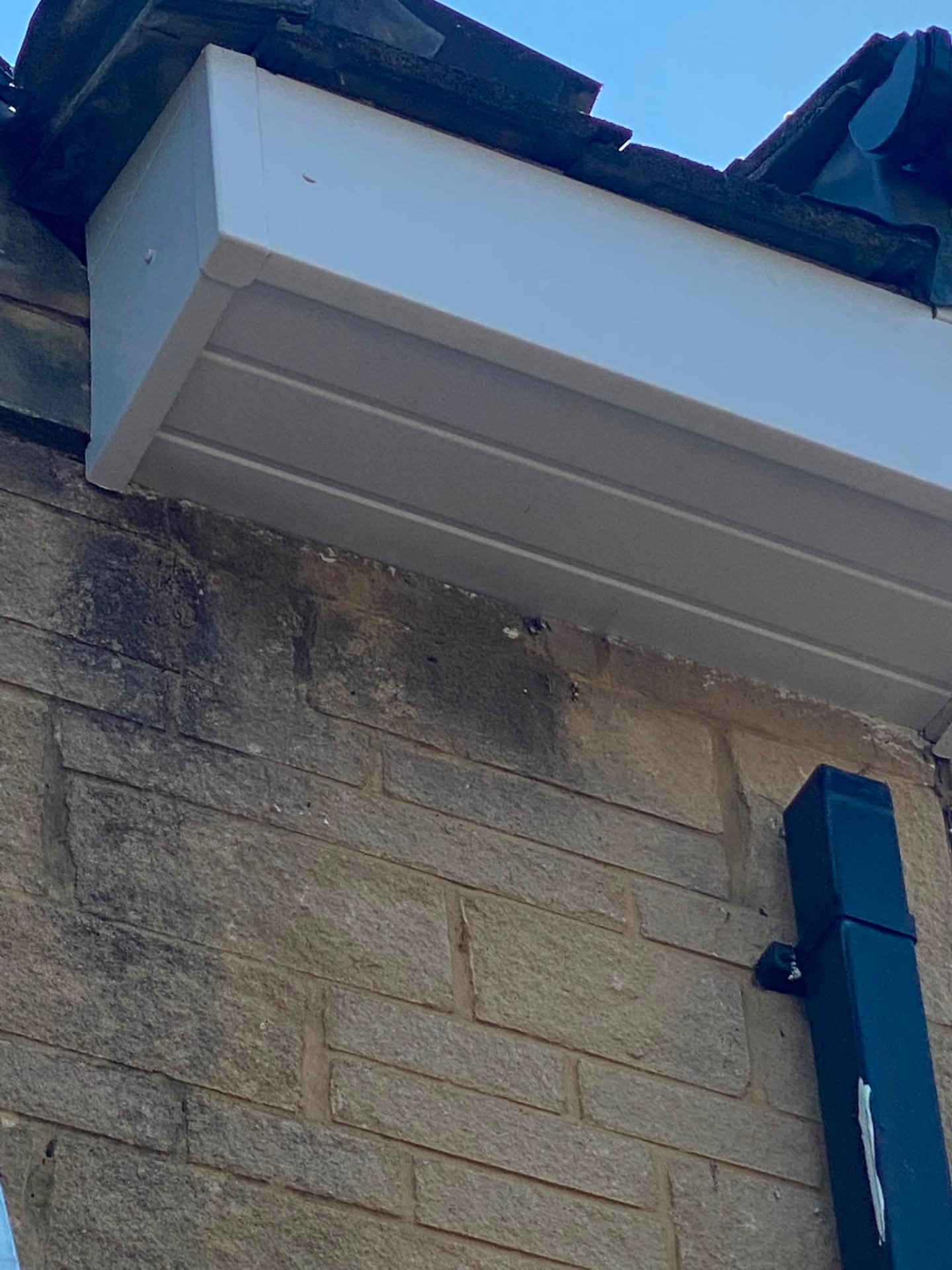 New white UPVC fascia and soffit installed on a Chippenham property